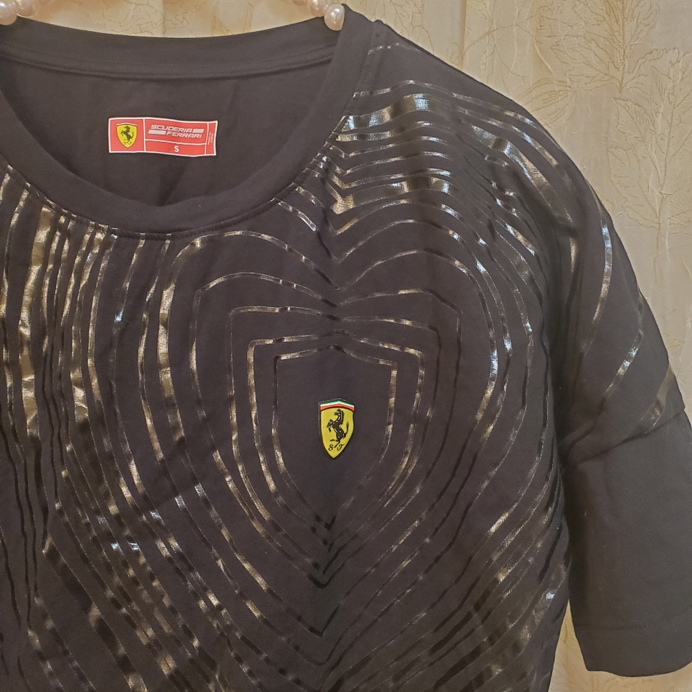 Ferrari Black Graphic T-shirt
